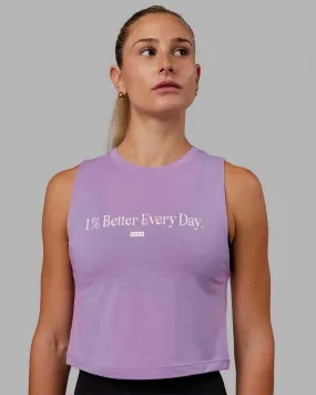 1% Better Training Tank - Lilac-White