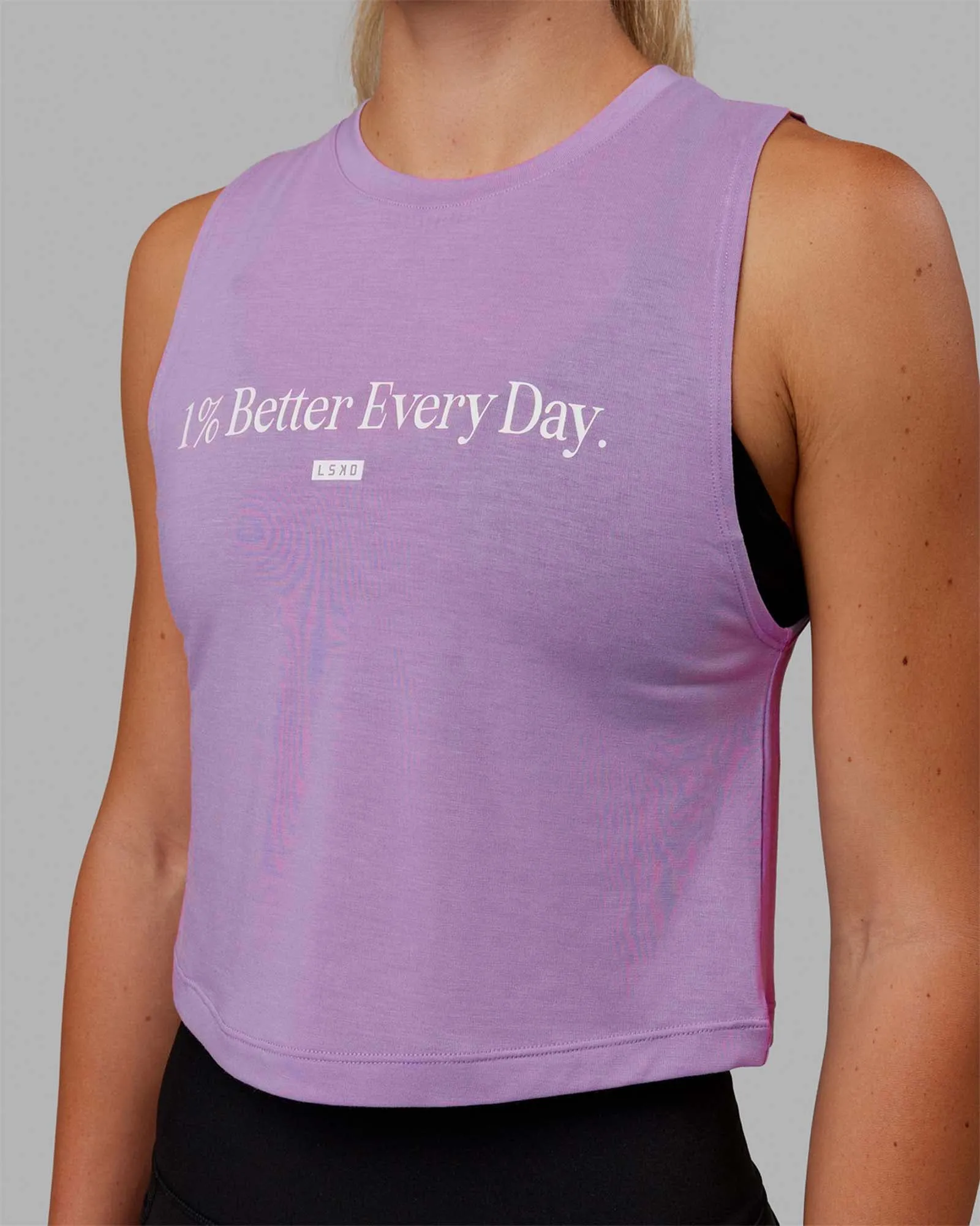 1% Better Training Tank - Lilac-White