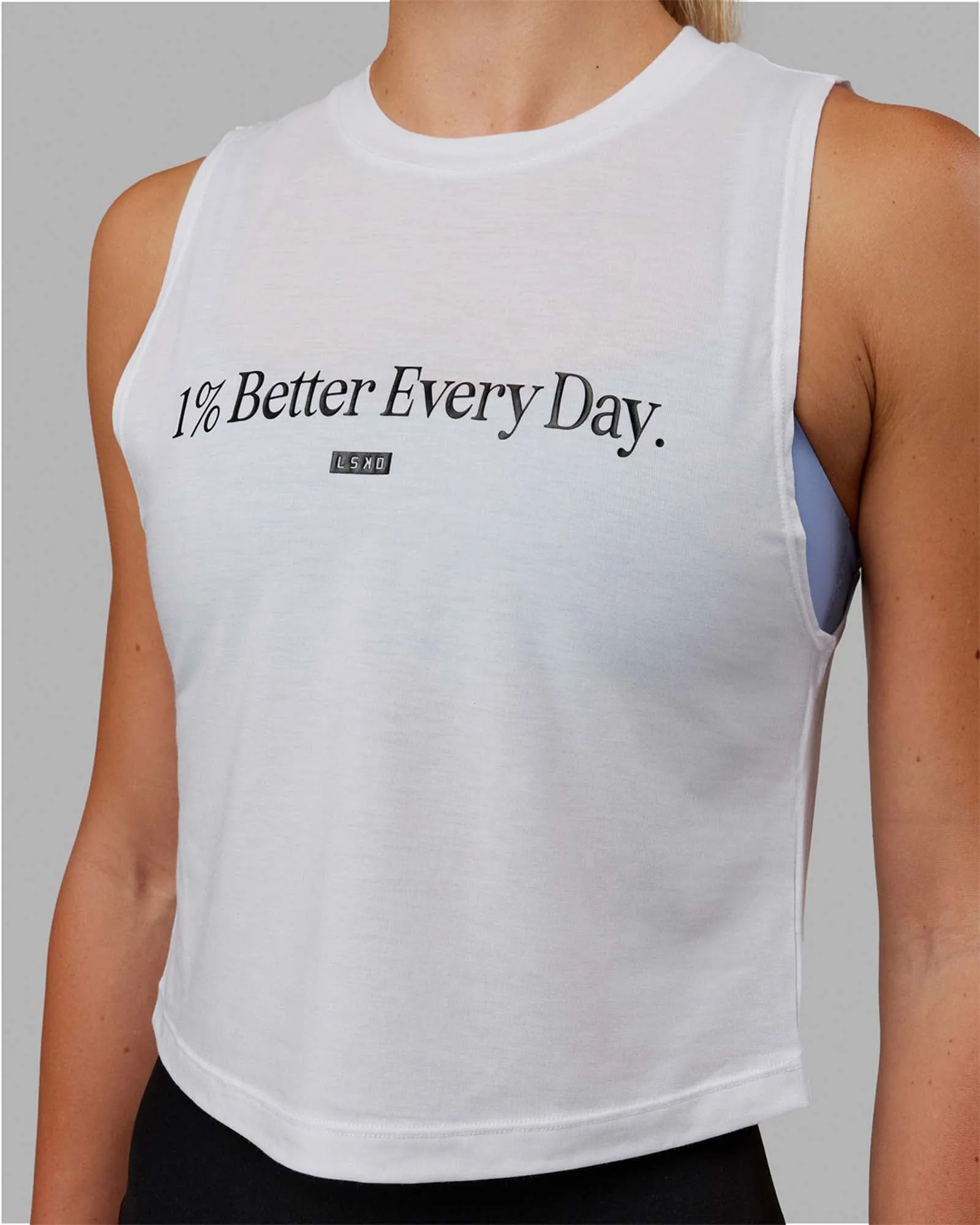 1% Better Training Tank - White-Black