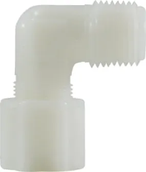 1/2" COMP x 1/2" MIP White Nylon Male Elbow