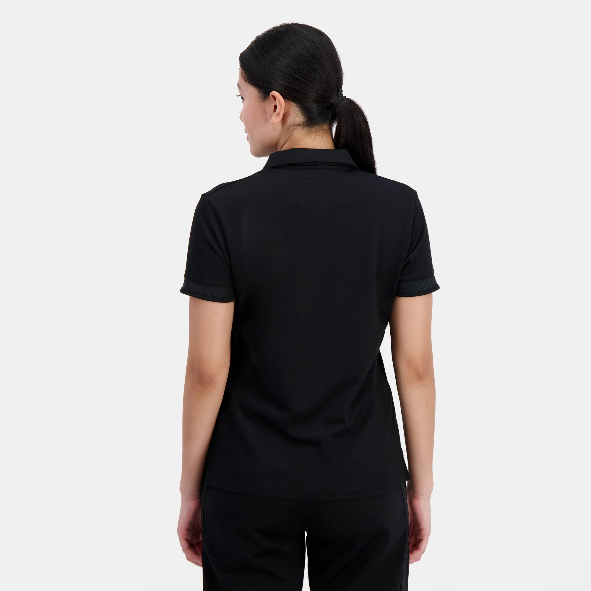 2410886-COQ D'OR Polo SS N°1 W black | Polo Femme en interlock 240g coton