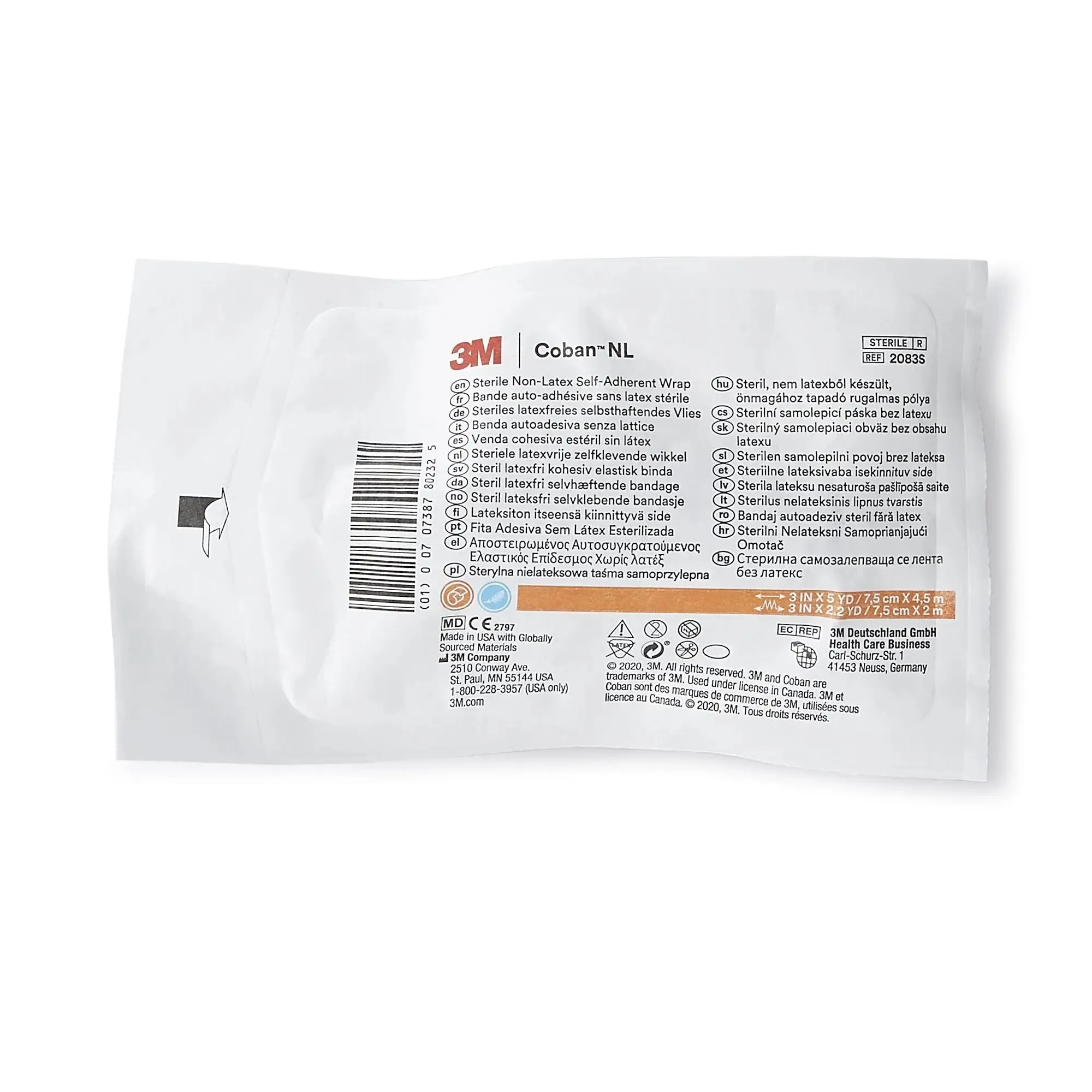 3M™ Coban™ LF Self-adherent Closure Cohesive Bandage, 3 Inch x 5 Yard