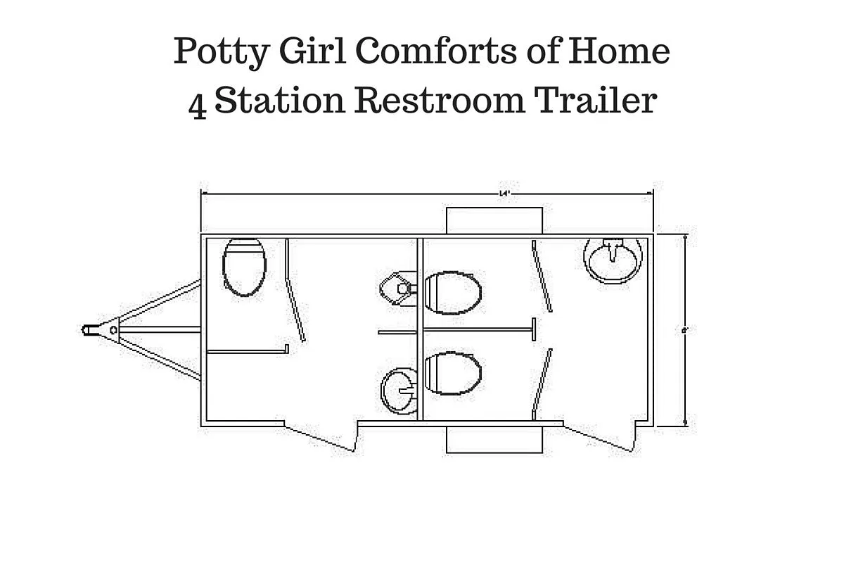 4 Station Comforts of Home Restroom Trailer Rental