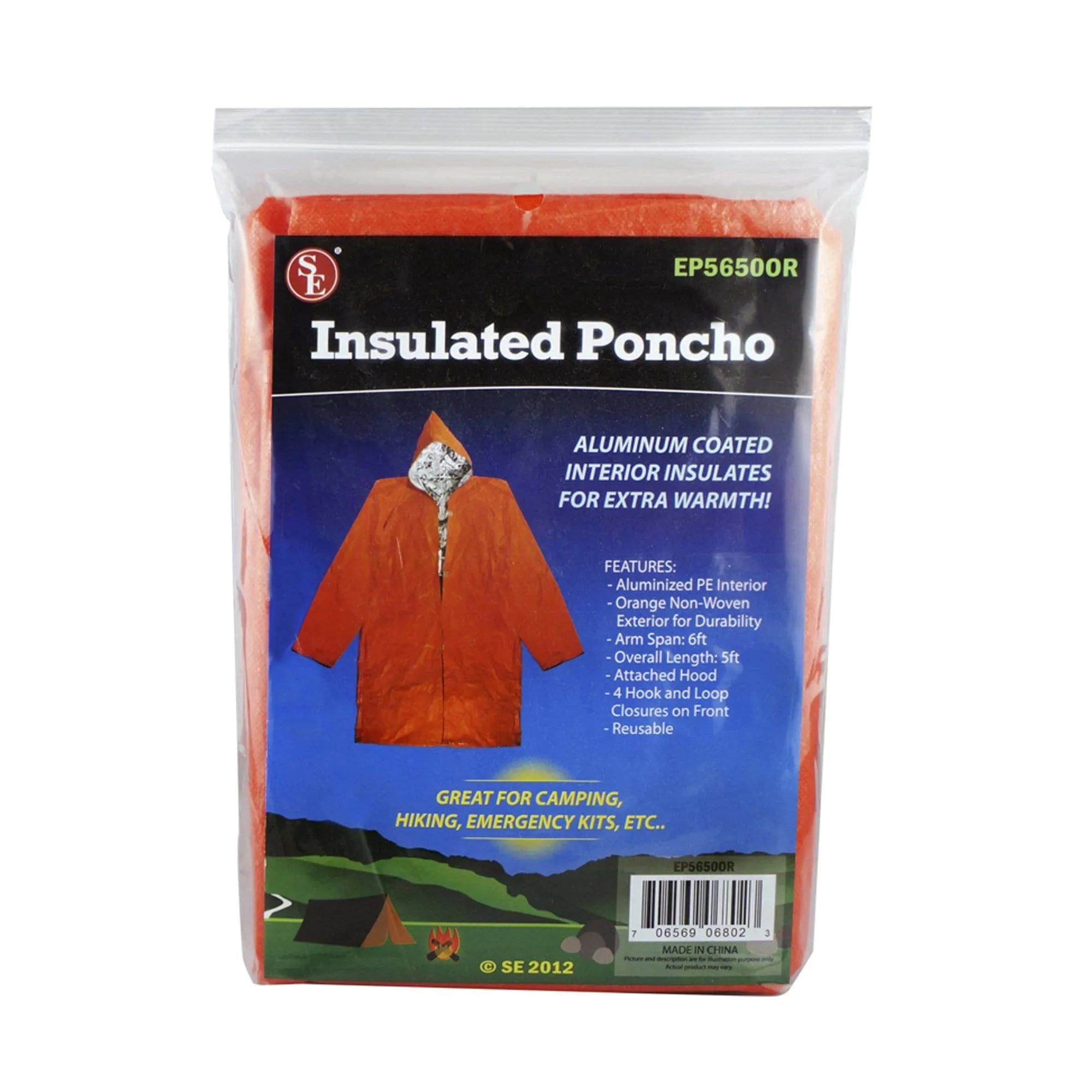 5ft Overall Length Aluminum Coated Insulated Poncho