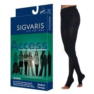 Access Pantyhose, 20-30, Large, Long, Open, Black