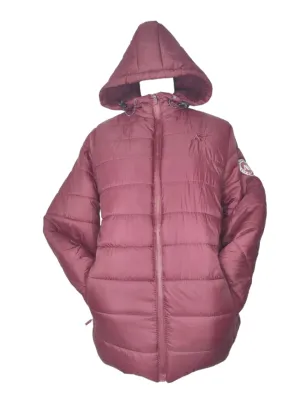 Aeropostale Puffer Jacket Women Burgundy