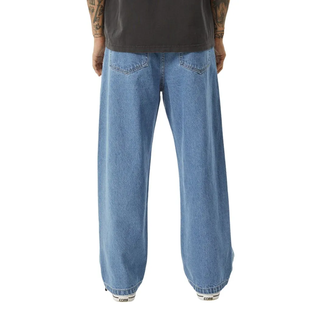 Afends Pablo Hemp Denim Baggy Fit Jeans - Worn Blue