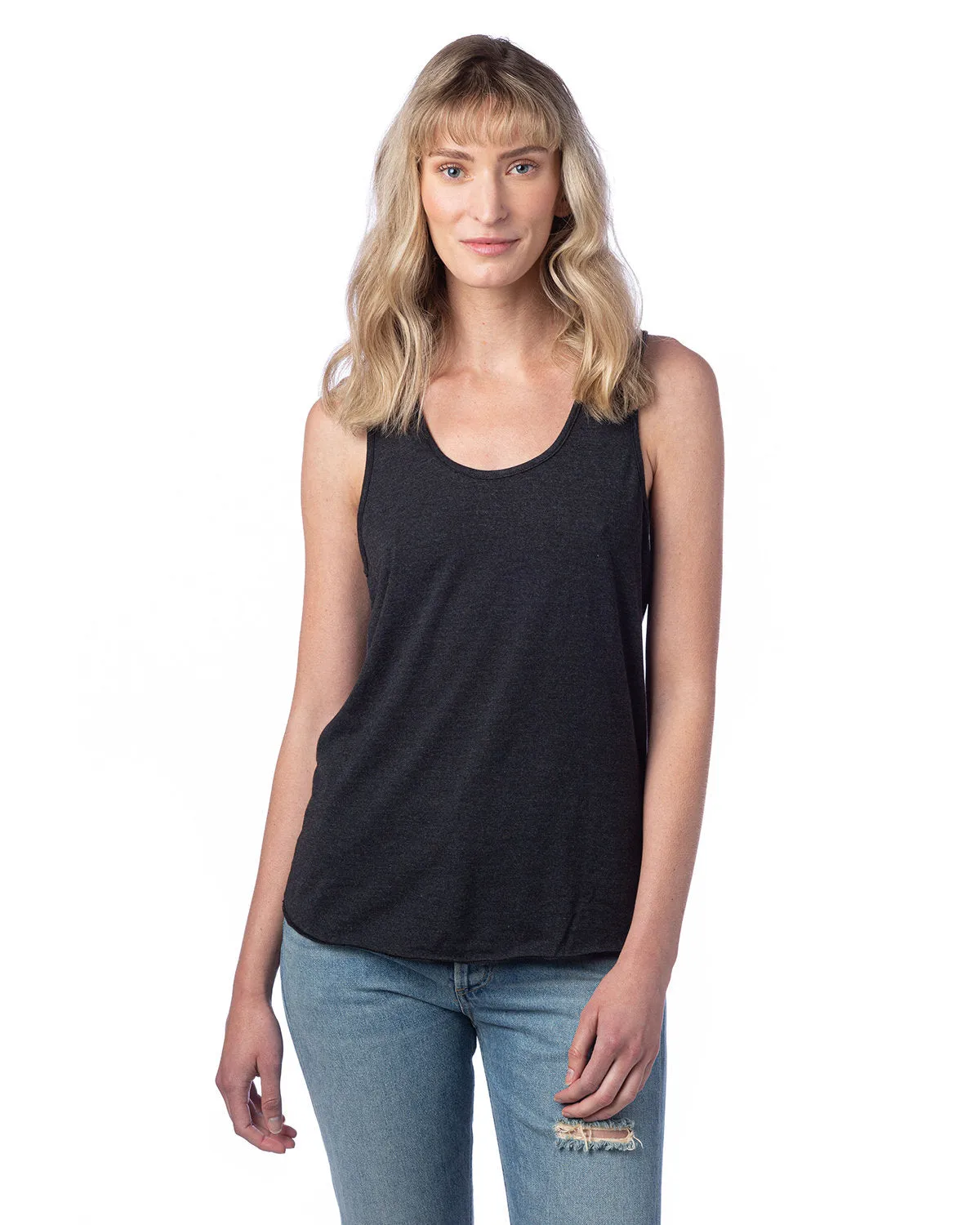 Alternative Ladies' Modal Tri-Blend Racer Tank, Black