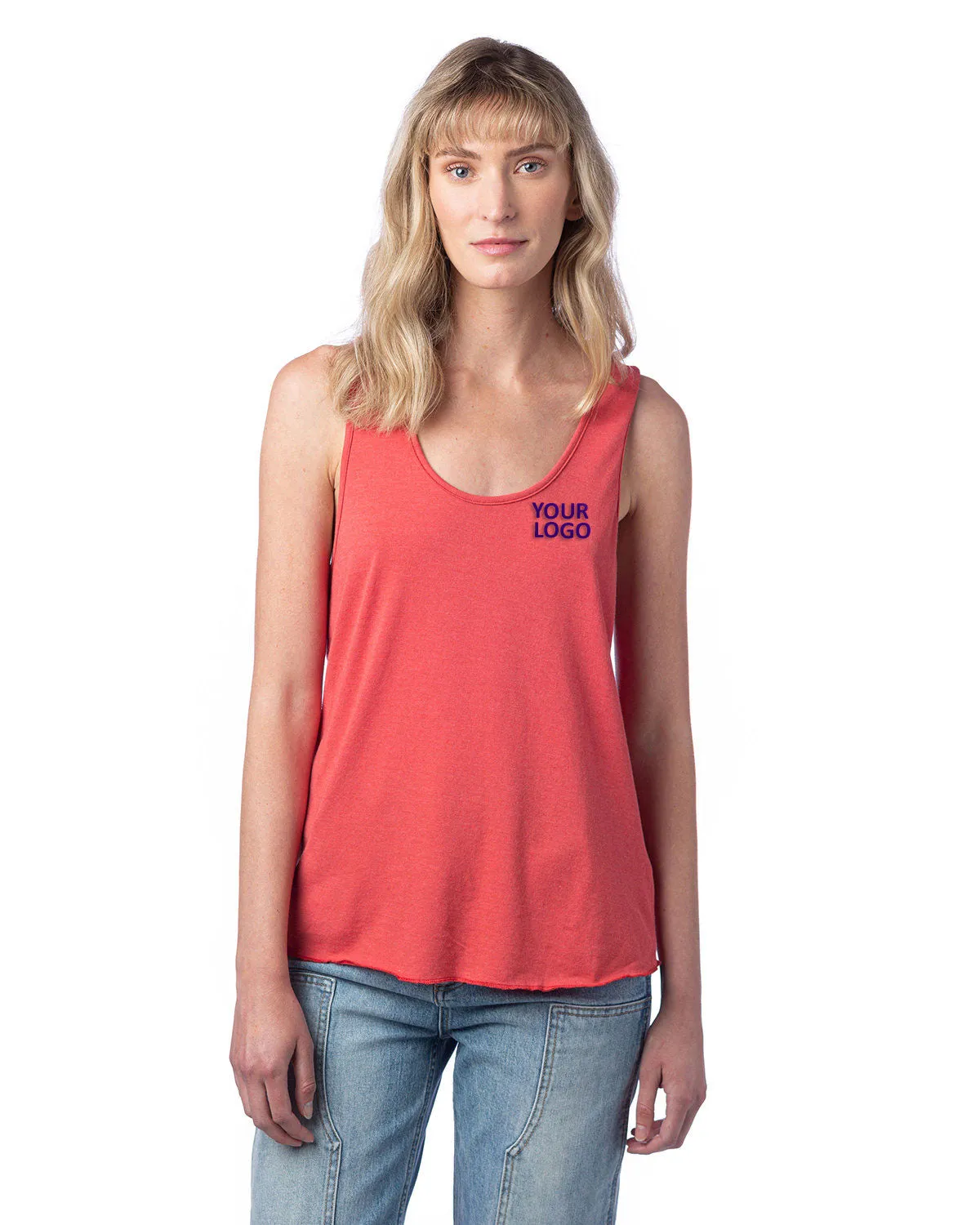 Alternative Ladies' Modal Tri-Blend Racer Tank, Faded Red