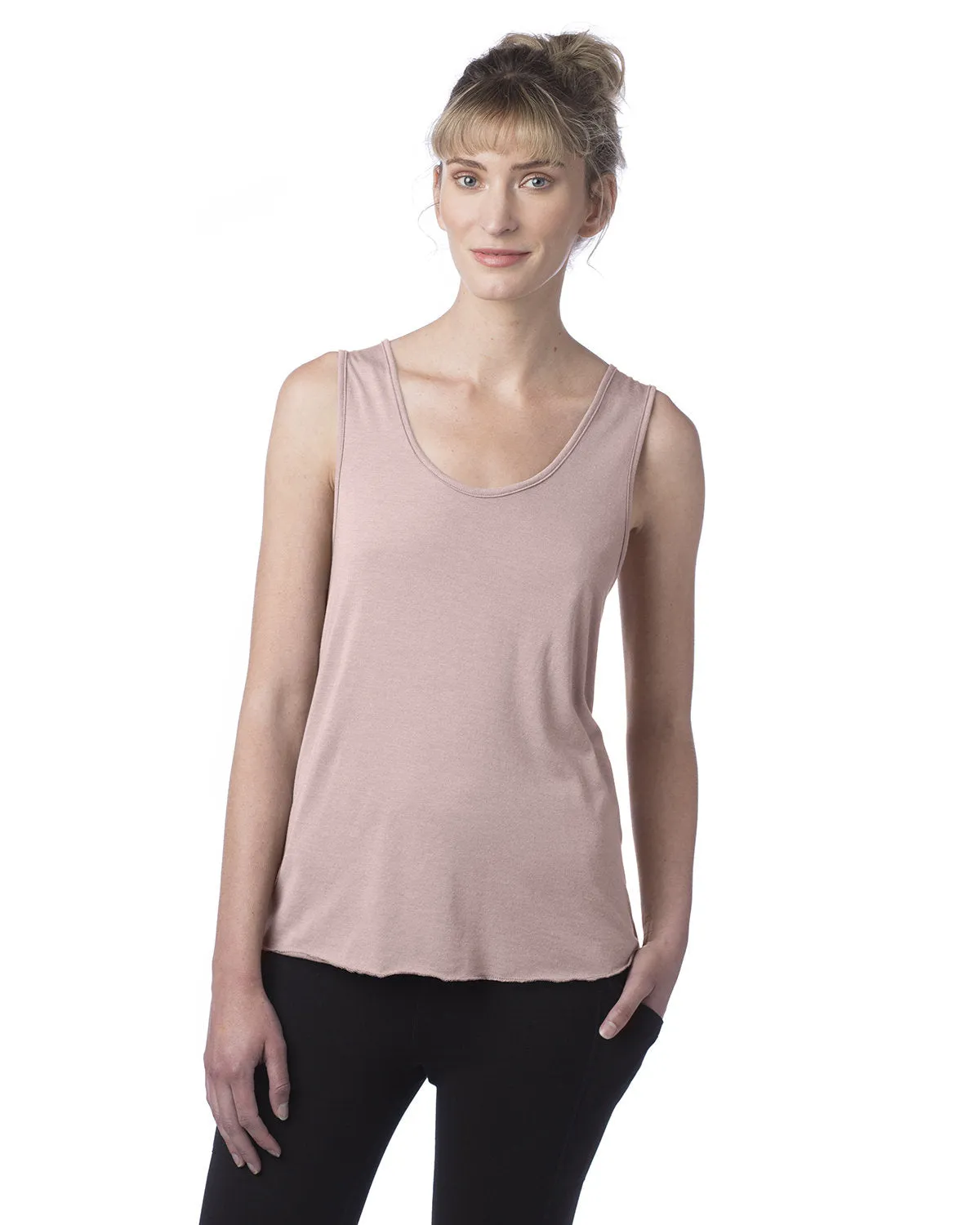 Alternative Ladies' Modal Tri-Blend Racer Tank, Rose Quartz