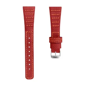 Amazfit Bip S / GTR 42mm Top Layer genuine leather watch strap - Red