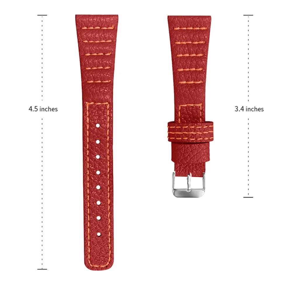 Amazfit Bip S / GTR 42mm Top Layer genuine leather watch strap - Red