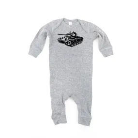 ARMY TANK - Minimalist Design - One Piece Baby Sleeper