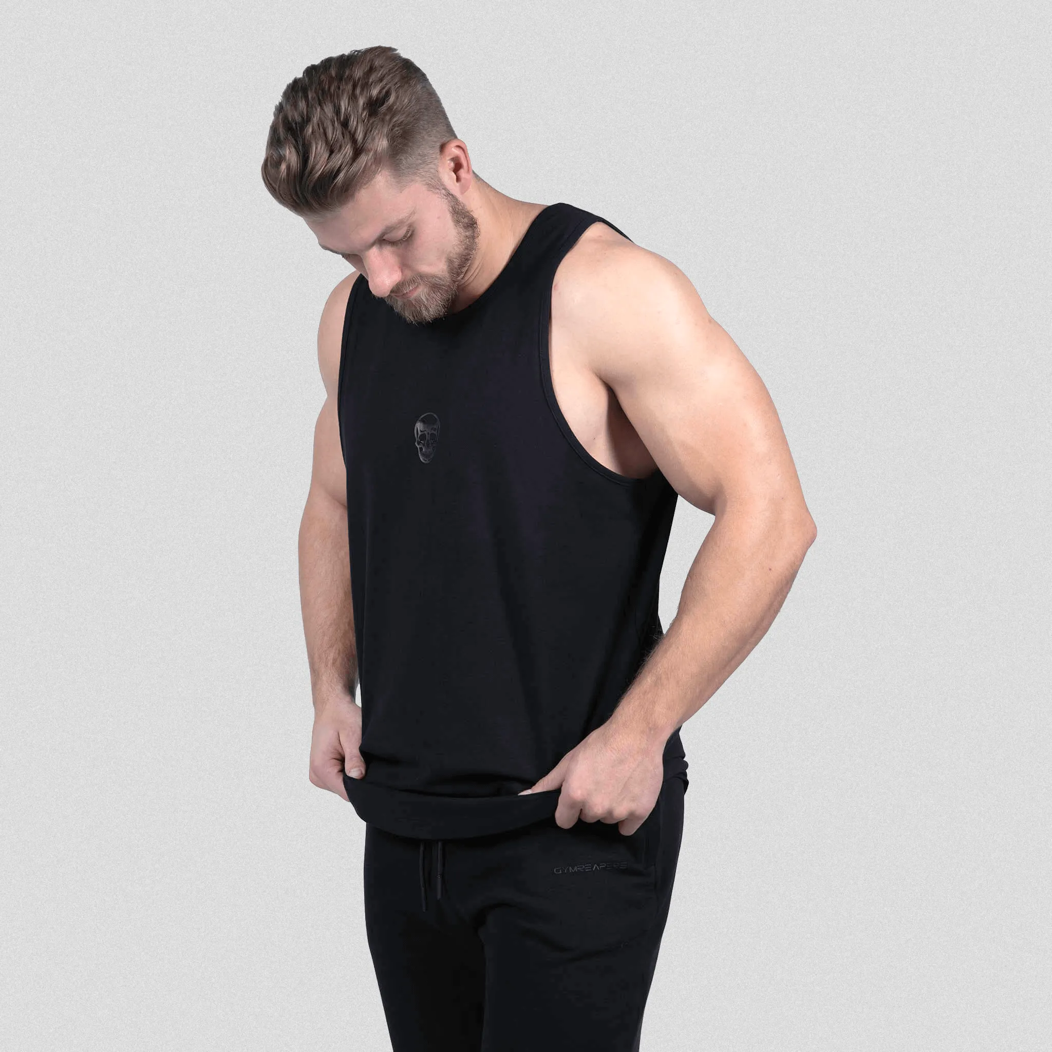 Ascend Scoop Hem Tank - Black