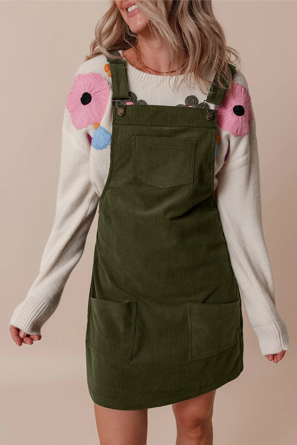 Autumnal Corduroy Overall Dress: Seasonal Style