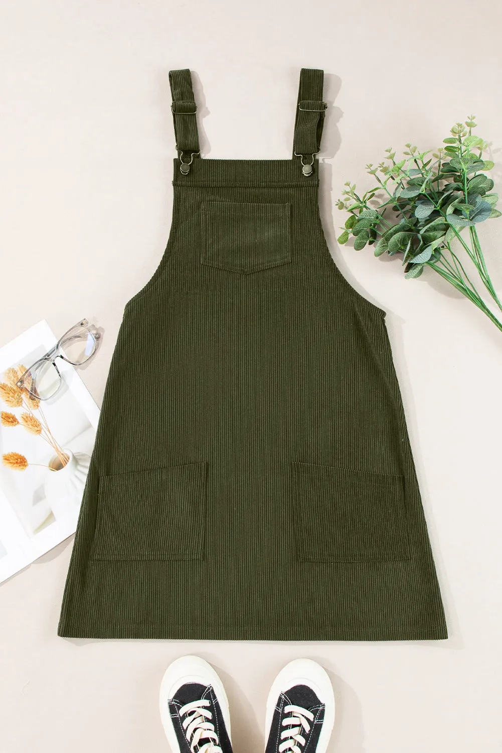 Autumnal Corduroy Overall Dress: Seasonal Style