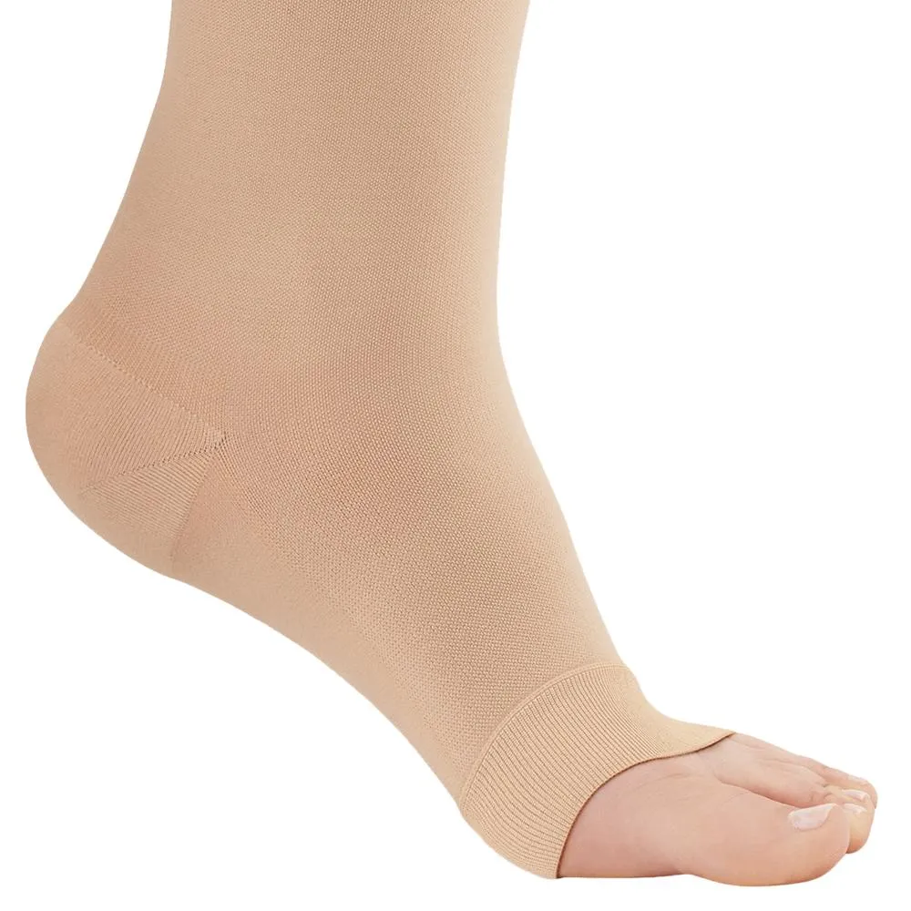 AW Style 391OT Luxury Opaque Open Toe Knee Highs - 30-40 mmHg