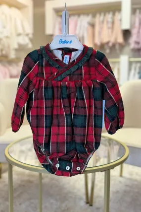 AW24 Babine Baby Unisex Tartan Romper