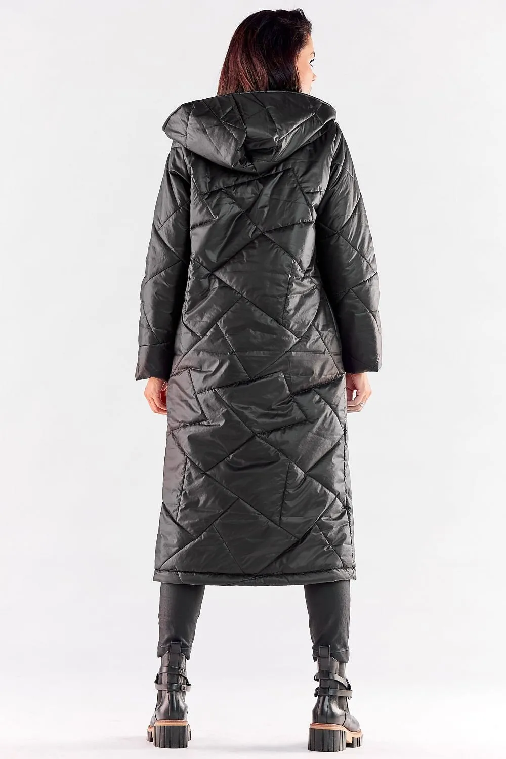 AWANA's European Long Quilted Windshield Coat with large Hood