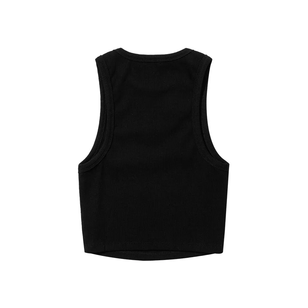 B LOGO SLEEVELESS TOP BLACK