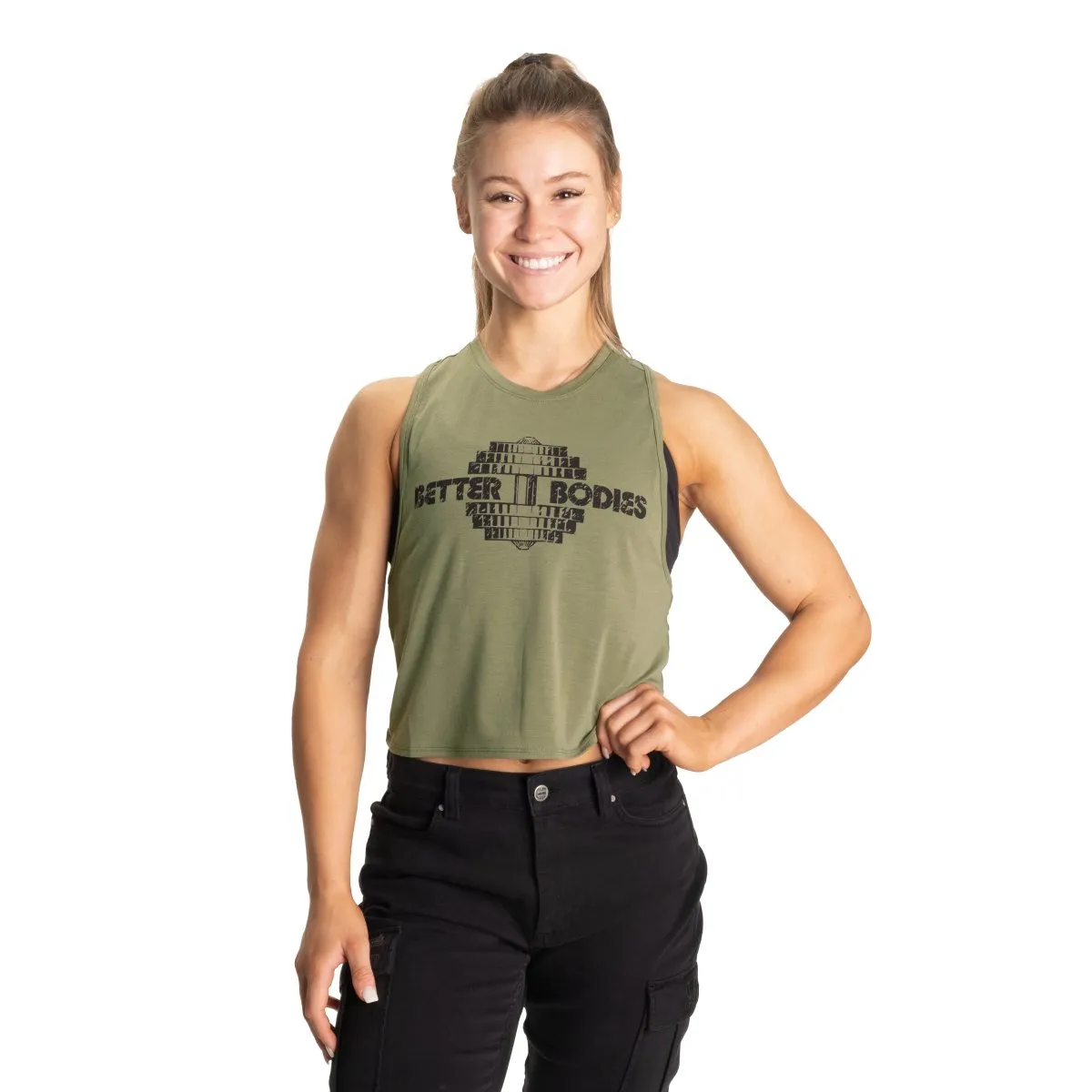 Better Bodies Empire Loose Racer Back - Washed Green