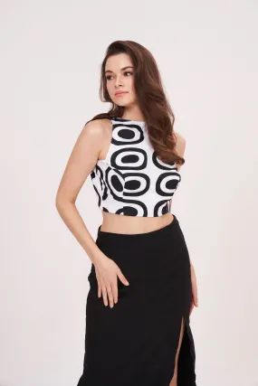 Black & White Crop Top