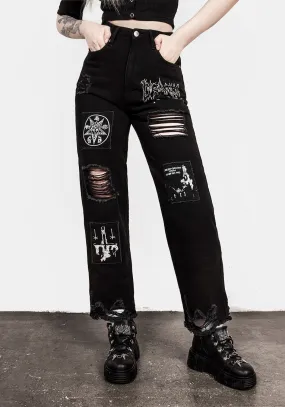 Black Arts Distressed Jeans