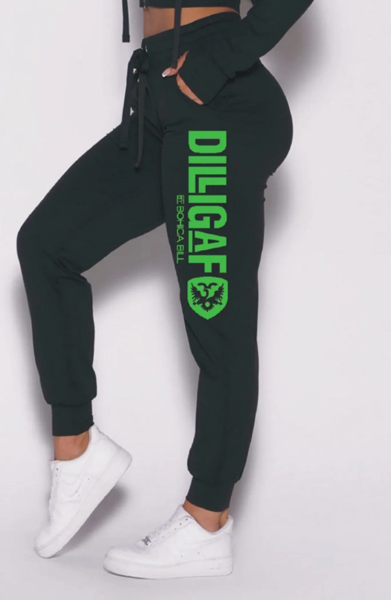 Black w/ Neon Alpha Joggers