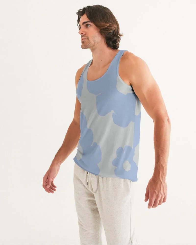 Blue Serenity Flowers Men's Tank