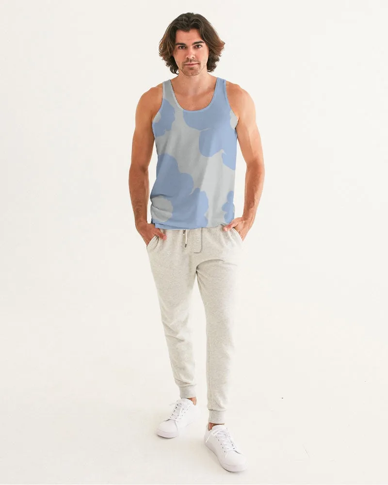 Blue Serenity Flowers Men's Tank