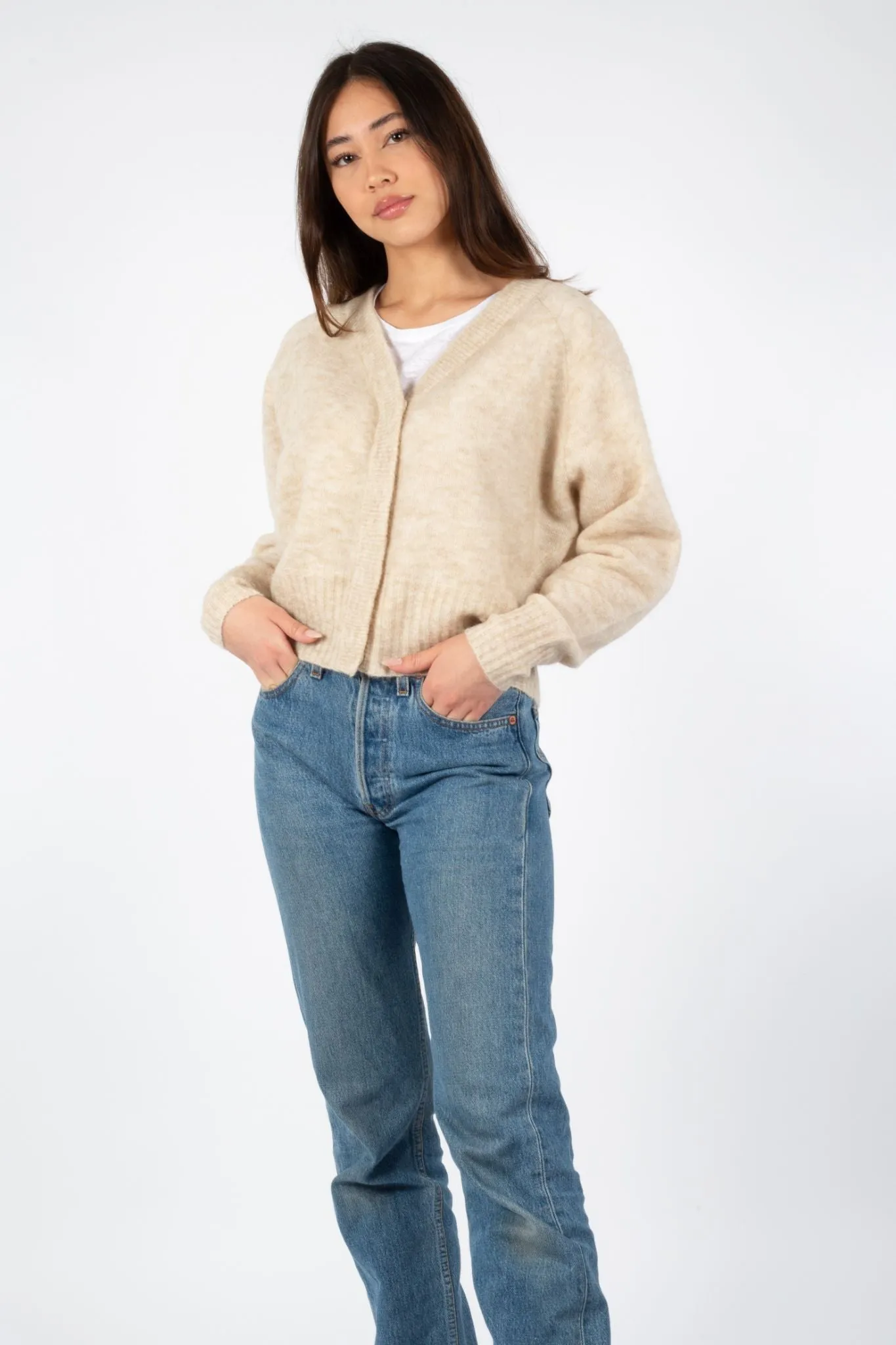 Brook Knit Boxy Cardigan - Brazilian Sand