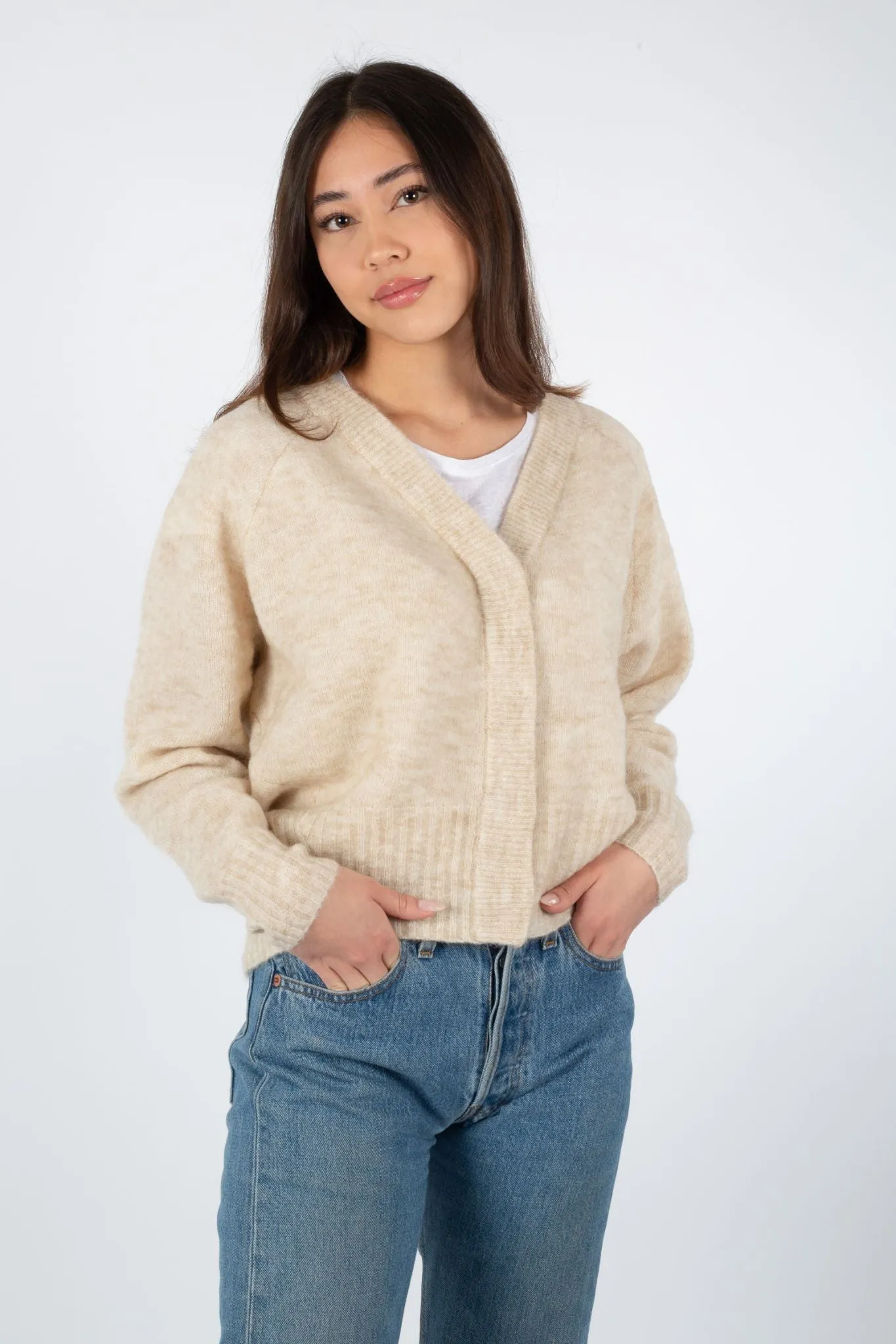 Brook Knit Boxy Cardigan - Brazilian Sand