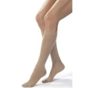 BSN Jobst Opaque Knee High Extra Firm Compression Stockings Small, Closed Toe, Silky Beige, Latex-free - 1 Pair