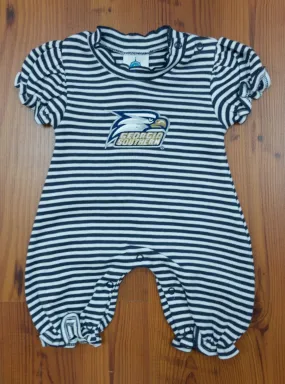 Bubble Romper - Navy and White Stripe