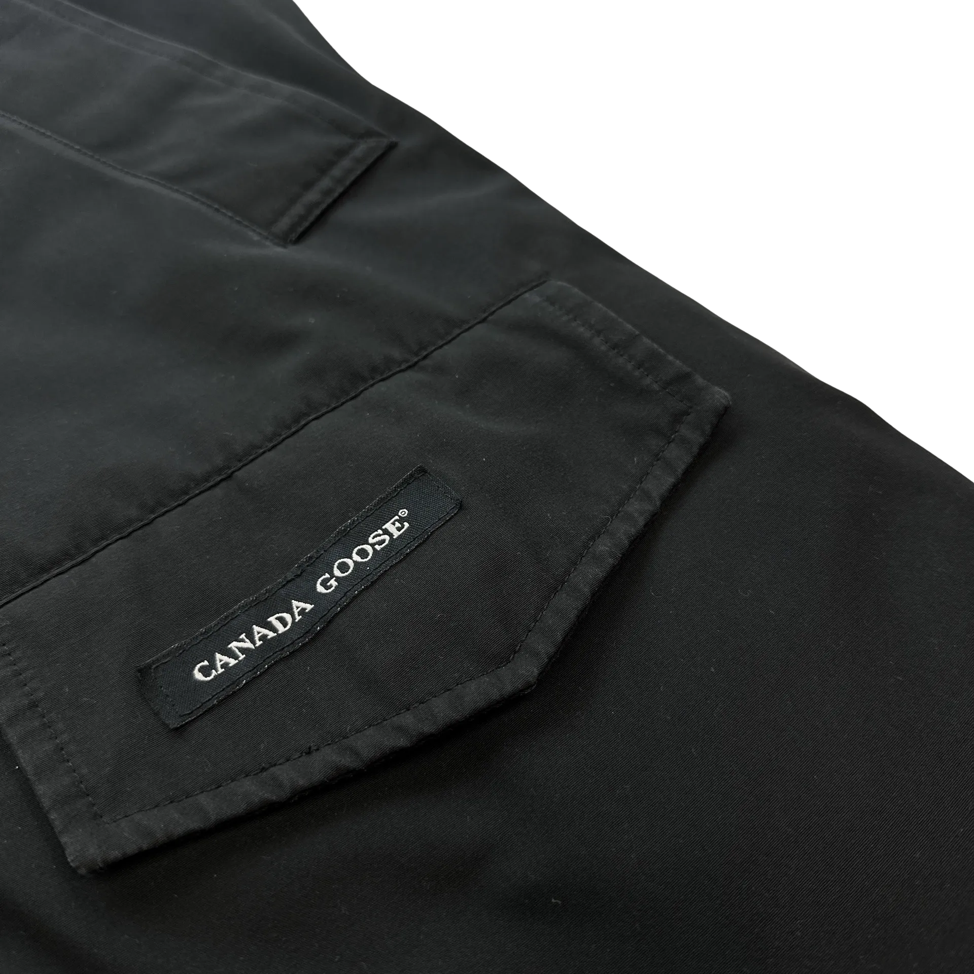 Canada Goose Black Premium Down Filled Multipocket Spellout Jacket - Medium