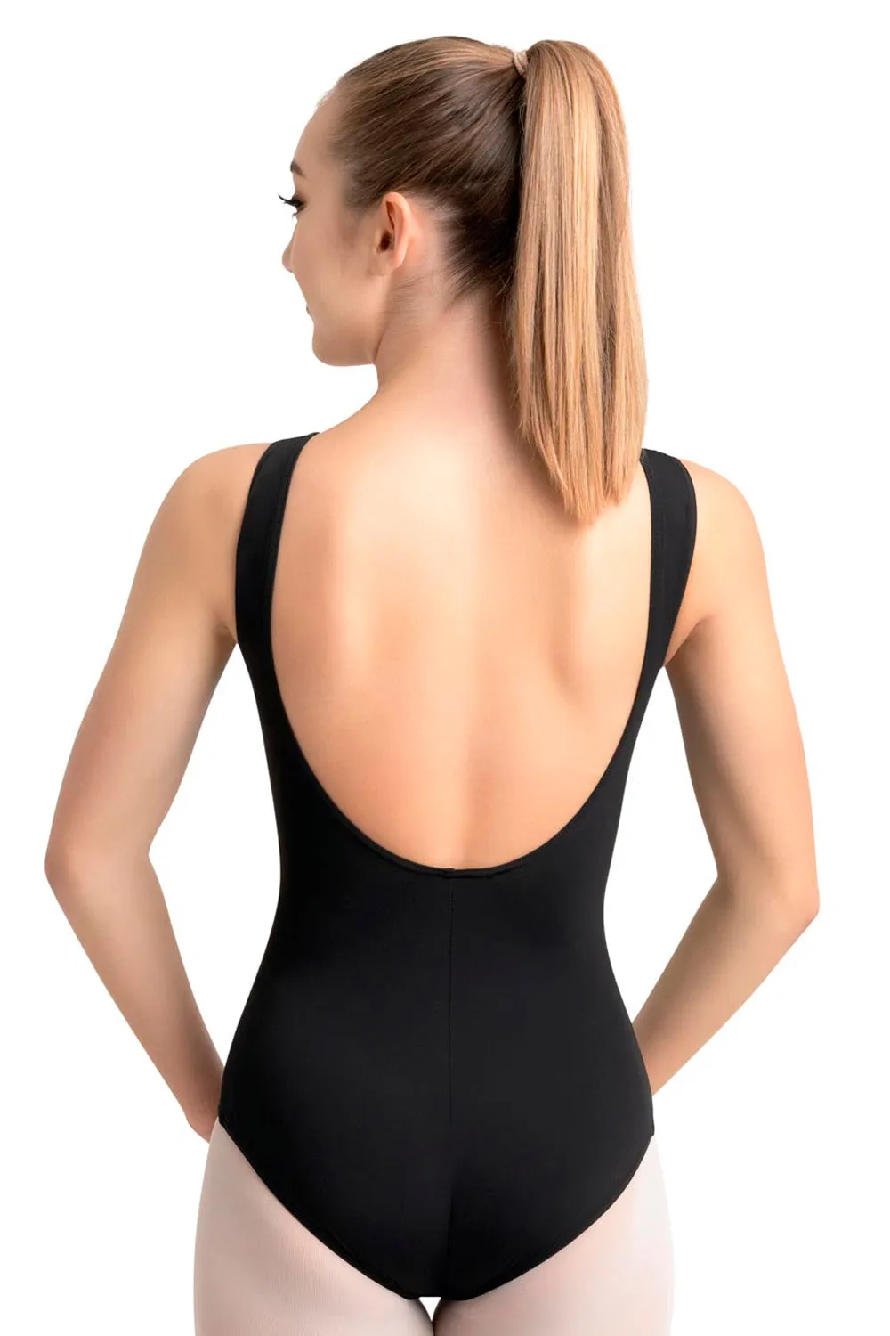 CAPEZIO MC220 LADIES MERYL NYLON BOATNECK TANK LEOTARD