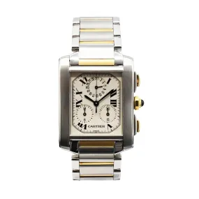 Cartier Tank Française Chronograph Quartz Watch - Ref W51004Q4