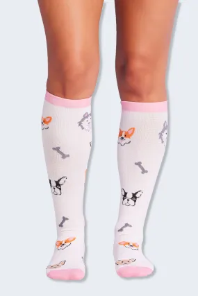 Cherokee Women's 10-15mmHg Dog Love Support Socks