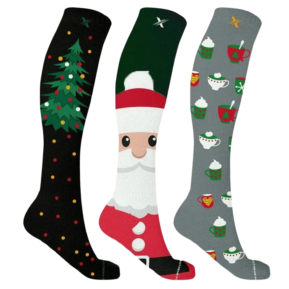 Christmas Parties Compression Socks (3-Pairs)