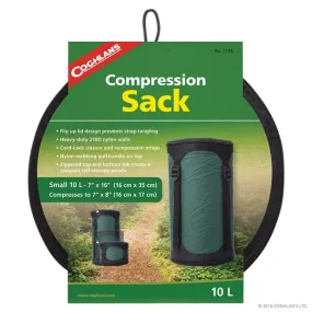 COGHLAN'S 1116 Compression Sack, Nylon, Black/Green