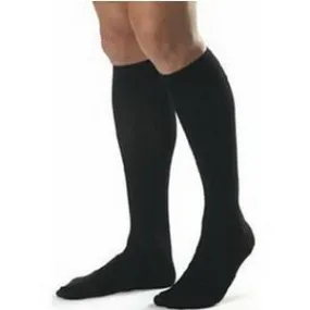 Cotton Comfort Men's Knee-High Compression Stockings Medium Long, Black