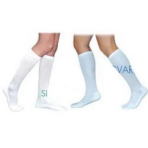 Cotton Comfort Men's Knee-High Compression Stockings Medium Long, White