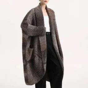 Daily woolen coat long cardigan coat womens