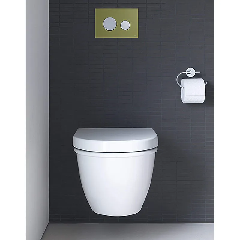 Darling New 21.25" Round 1.6 gpf & 0.8 gpf Dual-Flush Wall Mount Toilet in White