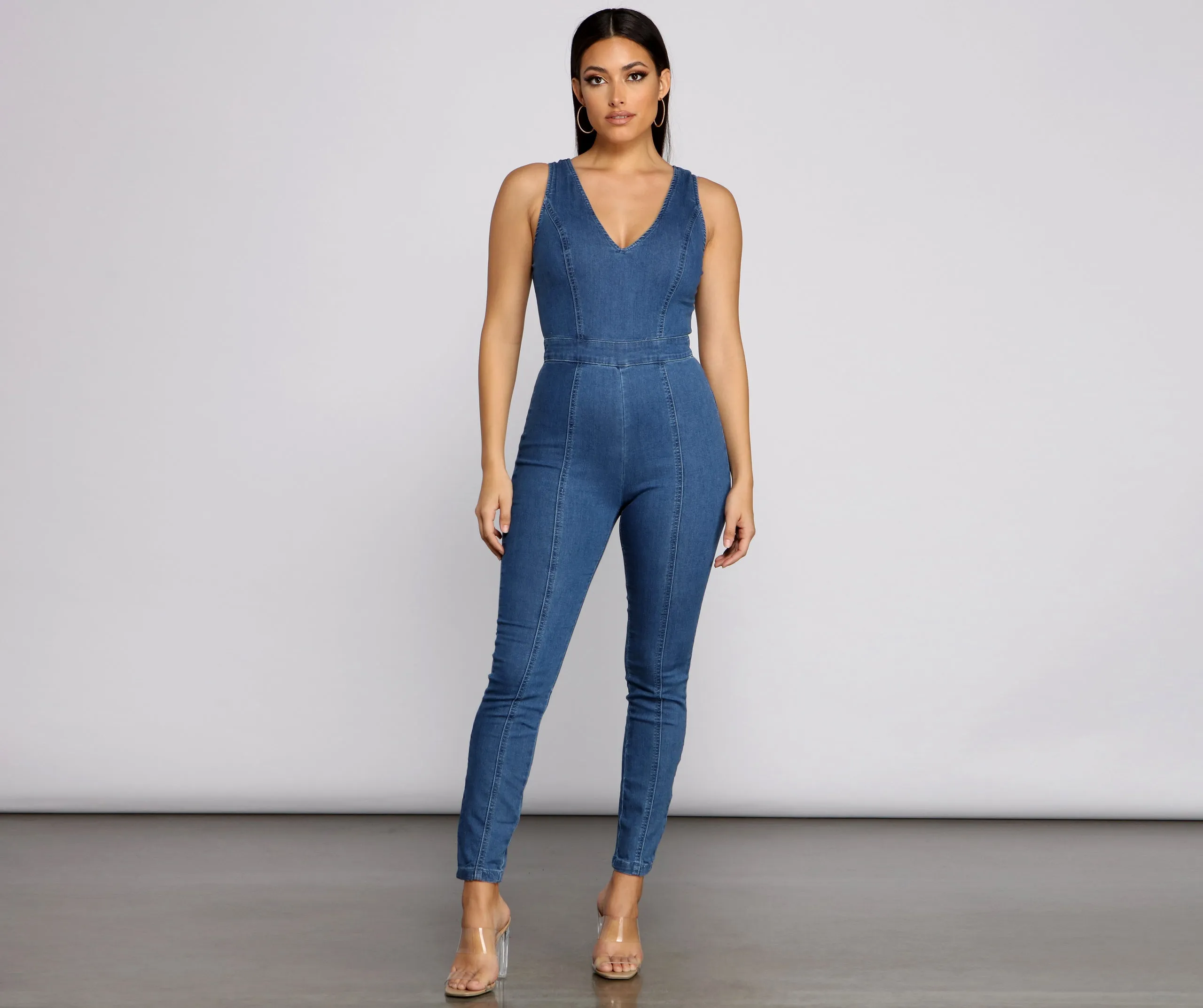 Denim Diva Sleeveless Catsuit