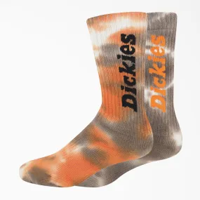 Dickies Tie-Dye Crew Socks - Orange Pepper