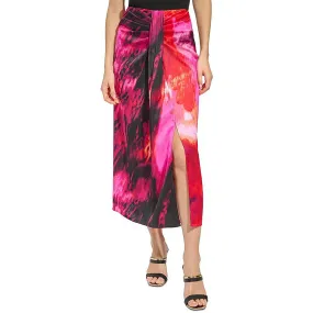 DKNY Womens Satin Sarong Pencil Skirt