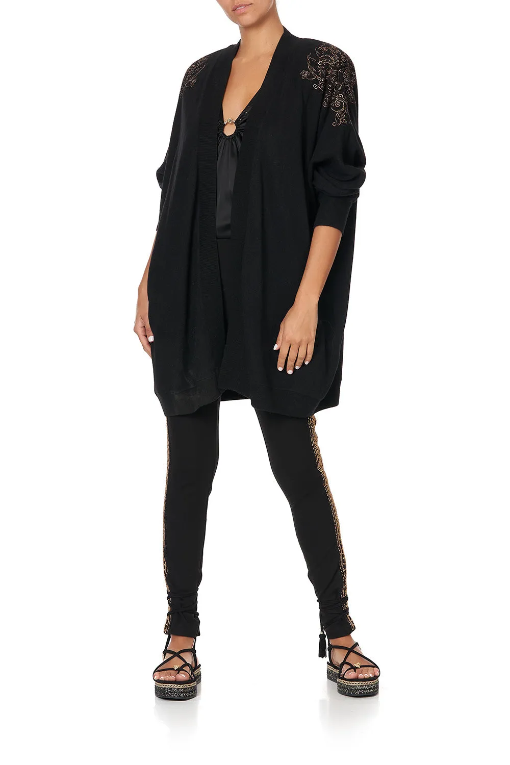 DOLMAN SHOULDER PAD CARDIGAN STUDIO 54