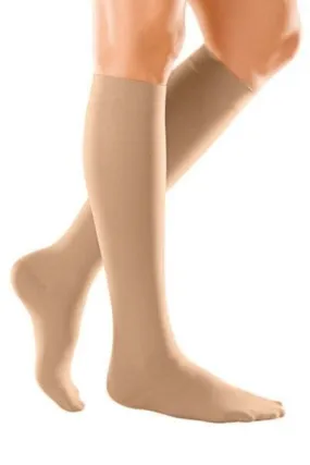 Duomed Soft Class 1 Below Knee Compression Stockings Closed Toe Sand XXL