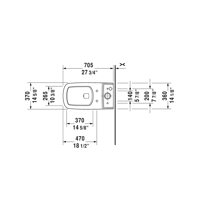 DuraStyle Elongated Dual-Flush Toilet Bowl in White